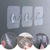 10pcs Strong Adhesive Transparent Hooks