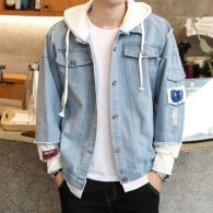 Fashion Men Denim Jeans Hoodies Slim Jackets Coat